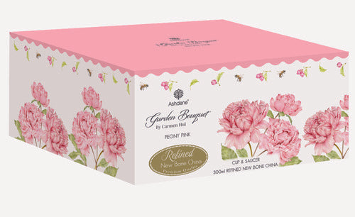 Ashdene Garden Bouquet Peony Pink Cup & Saucer