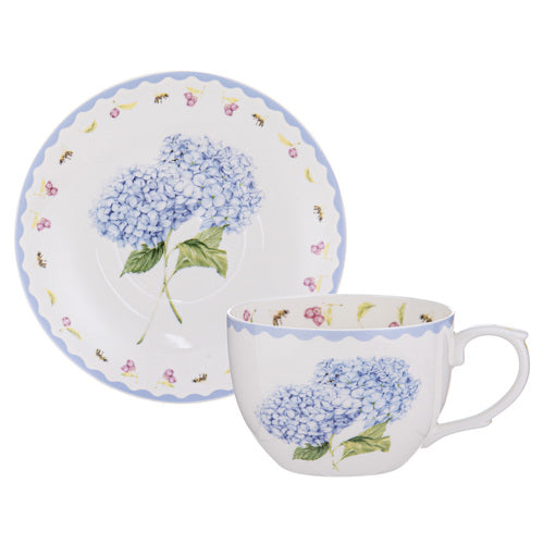 Ashdene Garden Bouquet Hydrangea Blue Cup & Saucer
