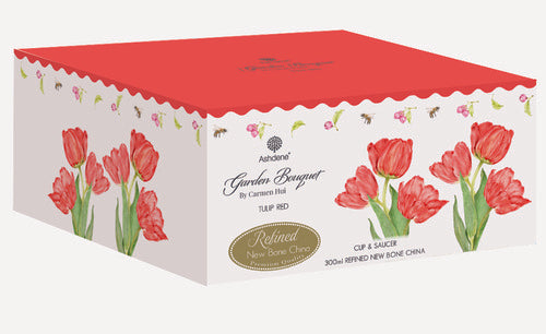 Ashdene Garden Bouquet Tulip Red Cup & Saucer