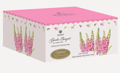 Ashdene Garden Bouquet Foxglove Fuchsia Pink Cup & Saucer