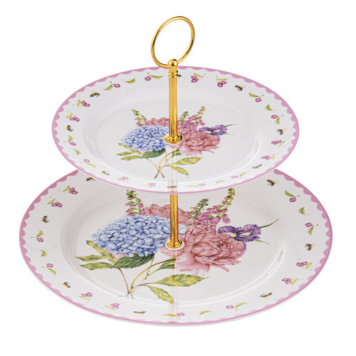 Ashdene Garden Bouquet 2 Tier Cake Stand