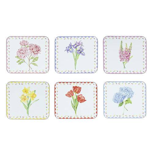 Ashdene Garden Bouquet Assorted 6pk Coaster