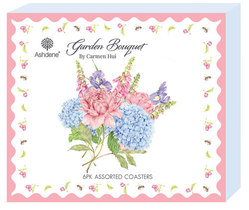 Ashdene Garden Bouquet Assorted 6pk Coaster