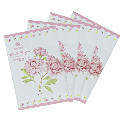 Ashdene Garden Bouquet 4pk Peony 10gm Scented Sachet