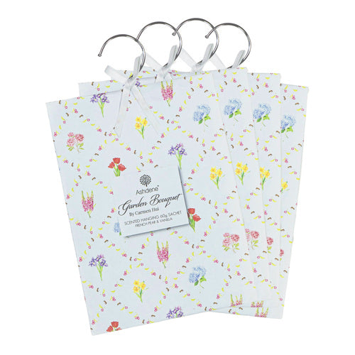 Ashdene Garden Bouquet 4pk French Pear & Van 60g Hang Sachet
