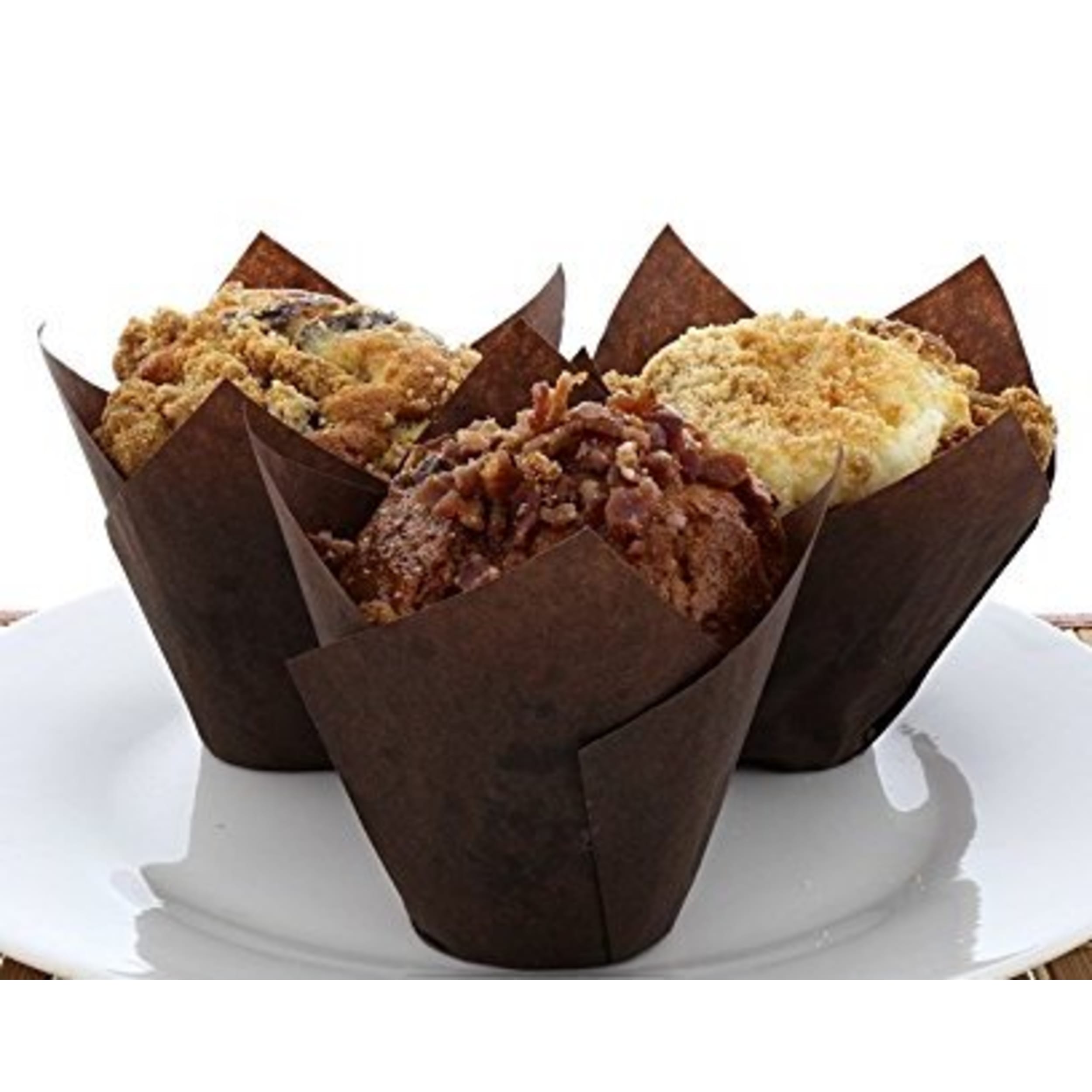 Catering Collection Tulip Muffin Wrap Brown (90/50mm high x 60mm base) (250 Pack)