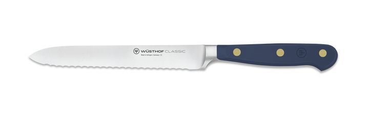 Wusthof Classic Colour Wild Blueberry Serrated Utility Knife - 14cm
