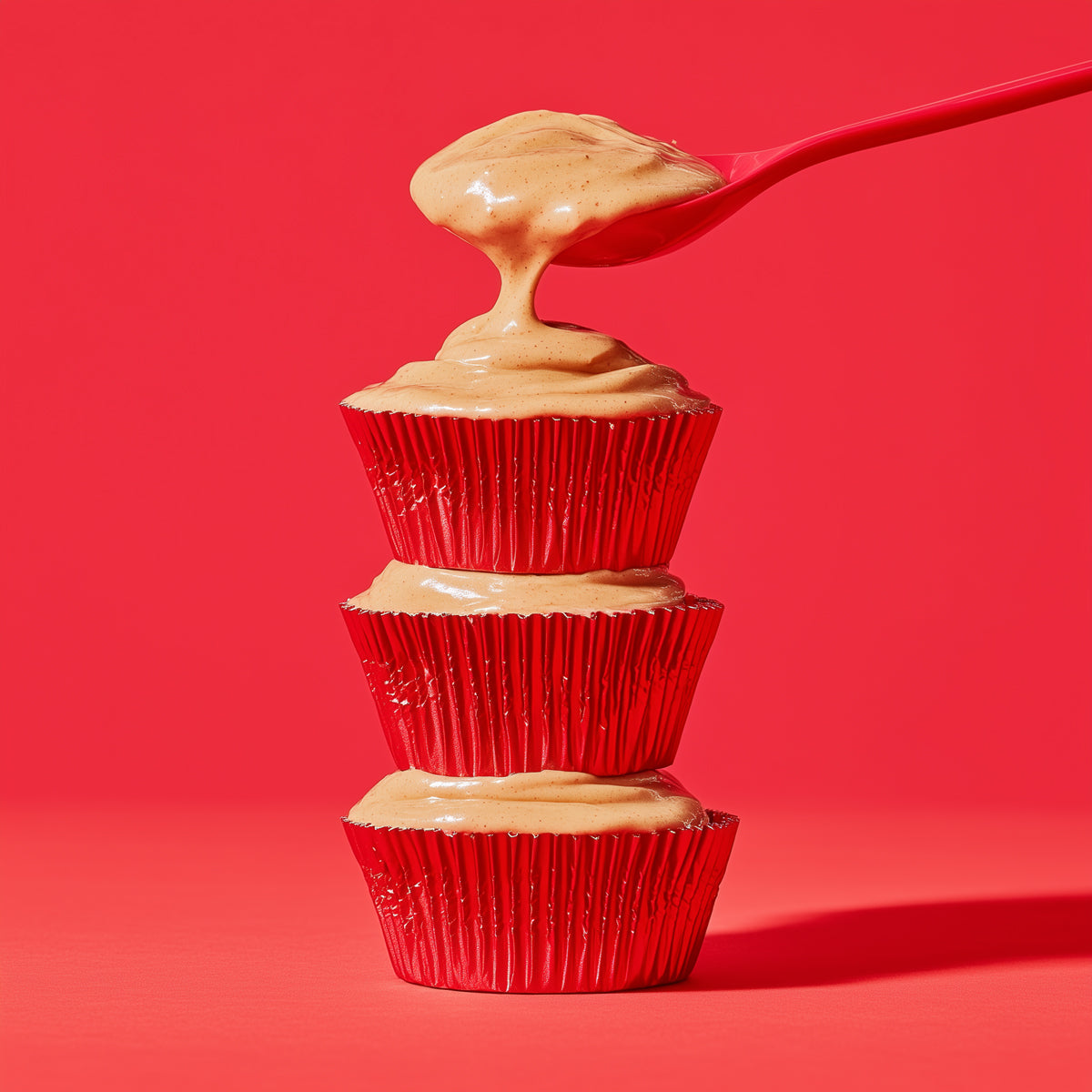 Papyrus Standard Foil Baking Cups Base Red 50mm 50 Pack
