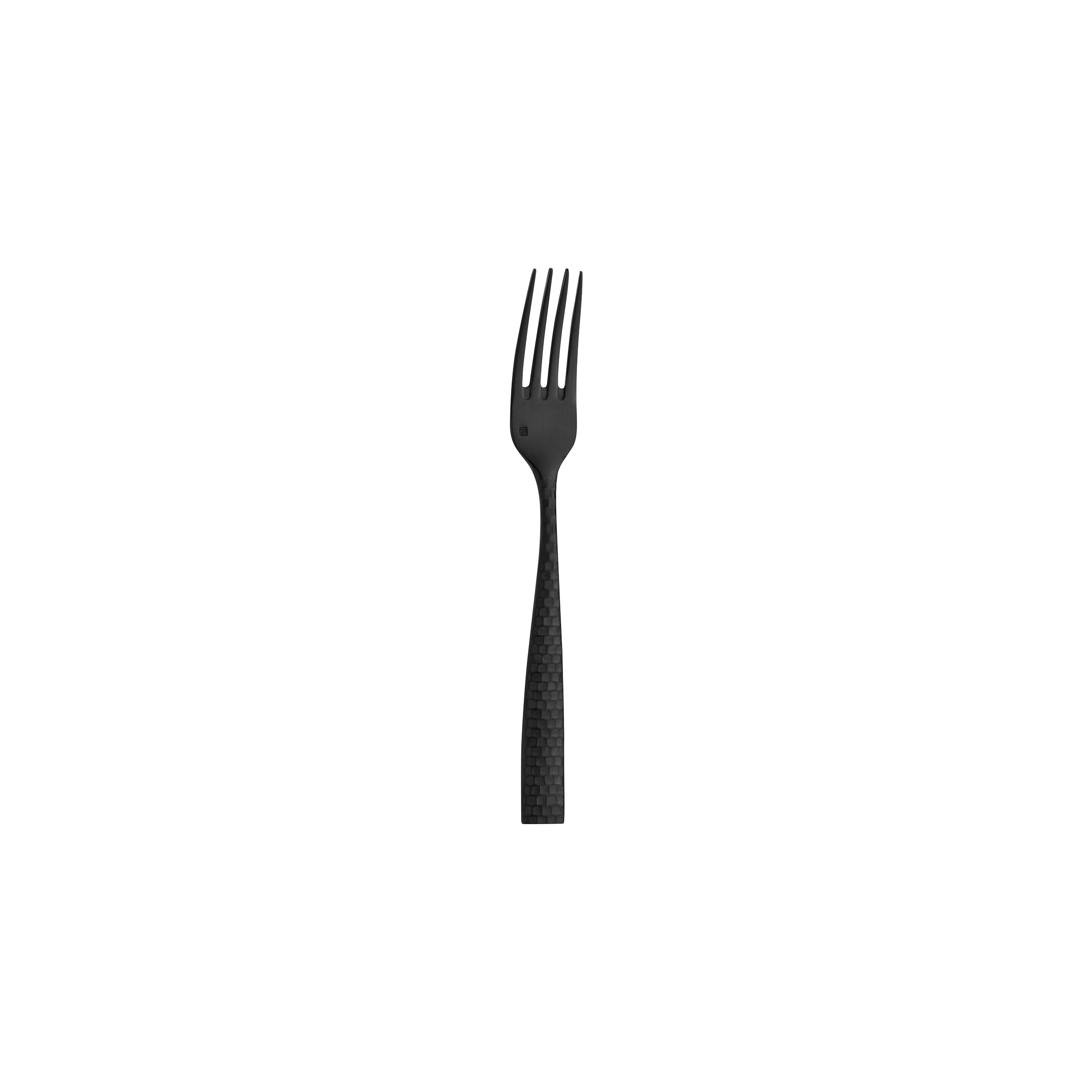 Fortessa Lucca Faceted Matte Black Dessert Fork (12 Pack)