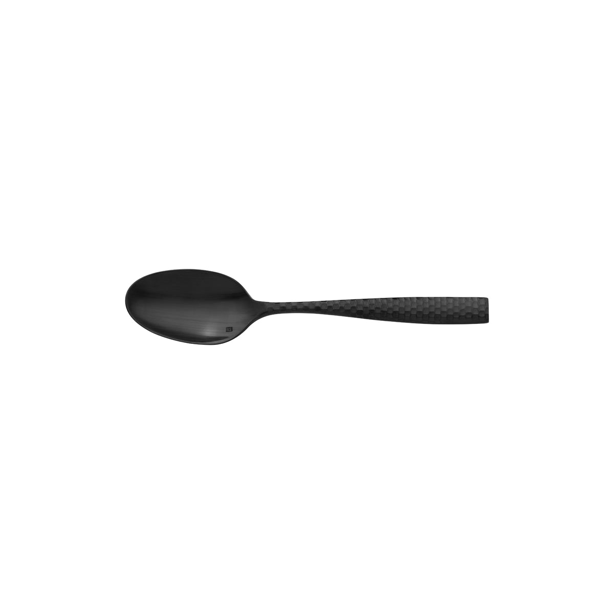 Fortessa Lucca Faceted Matte Black Dessert Spoon (12 Pack)
