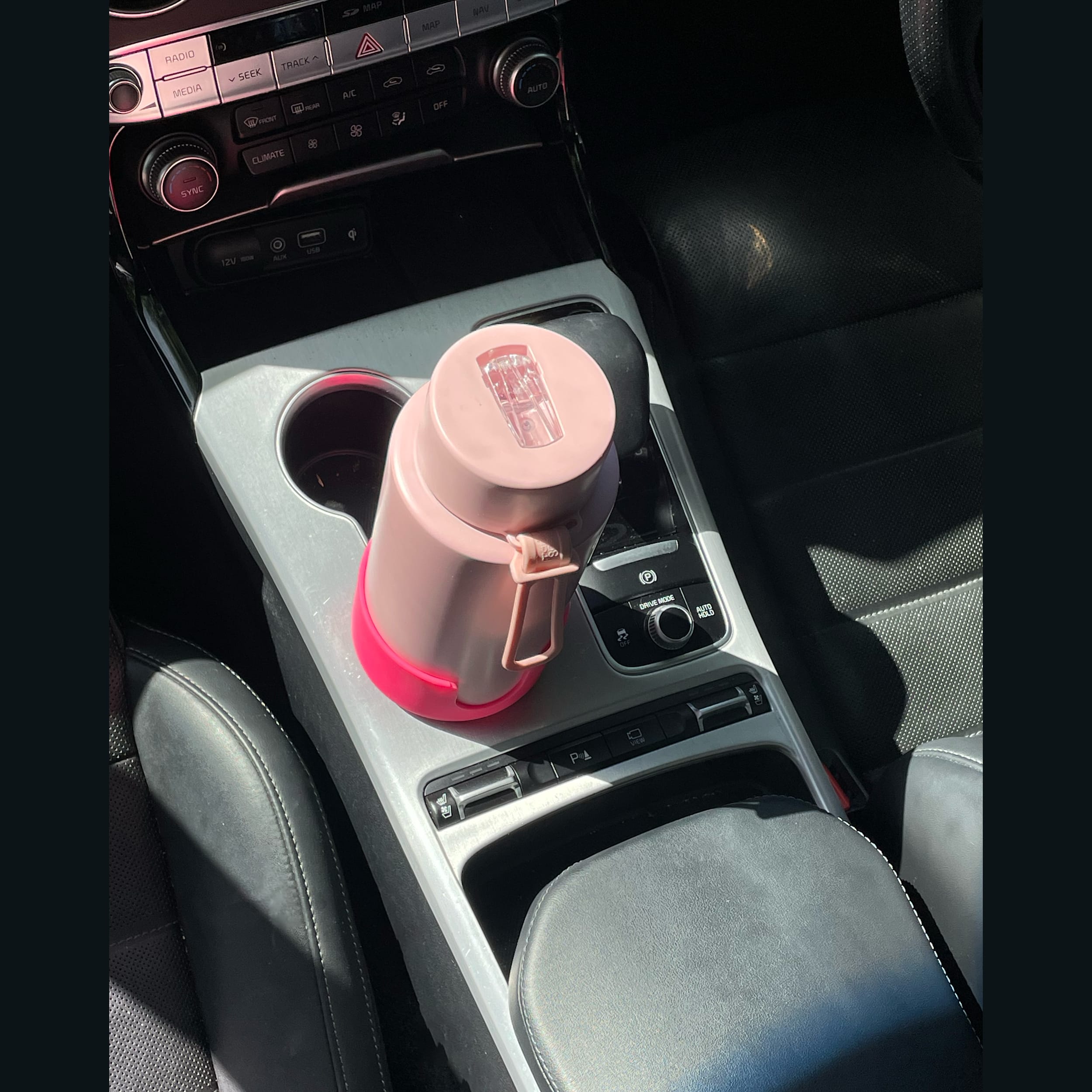 frank green Car Cup Holder Expander - Neon Pink
