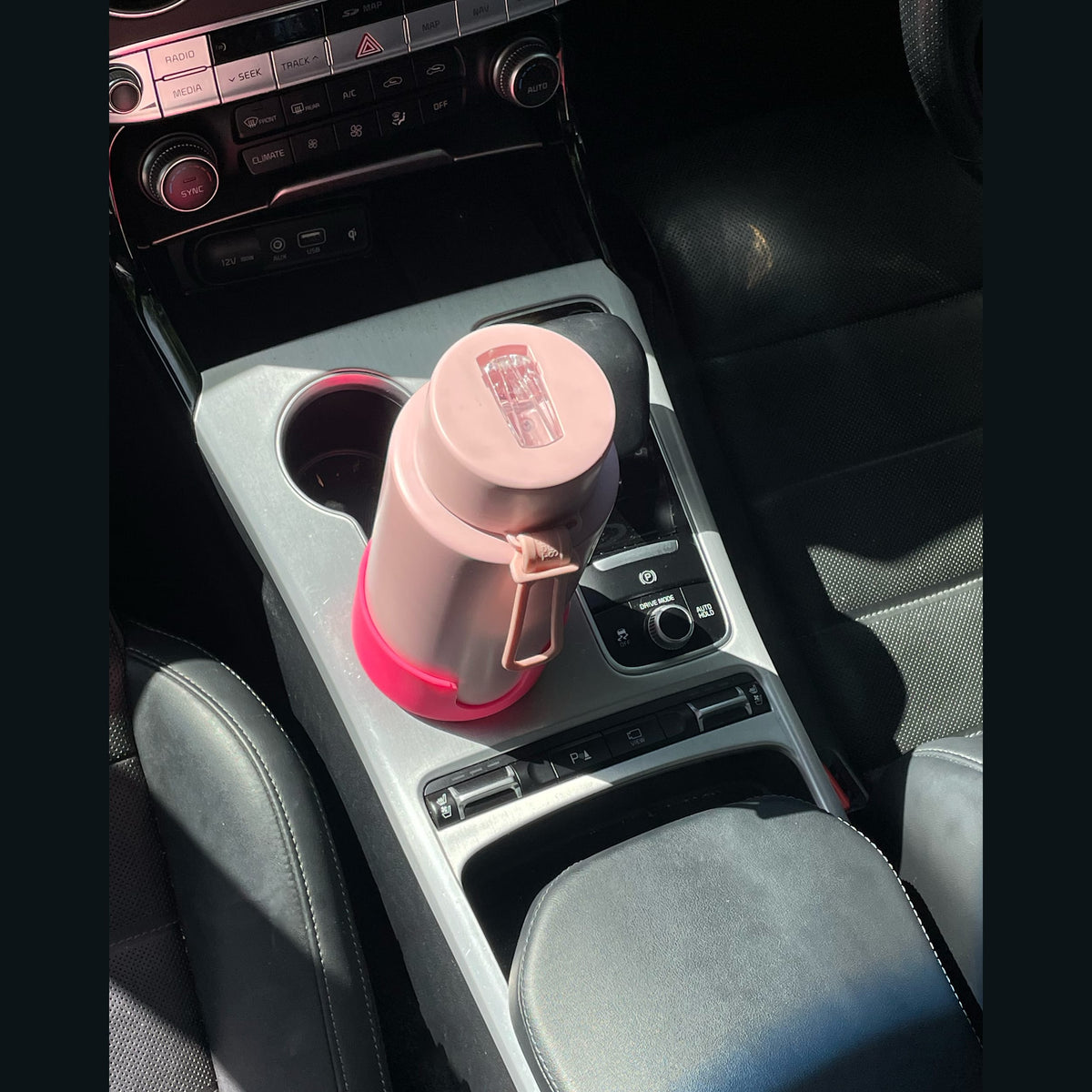 frank green Car Cup Holder Expander - Neon Pink