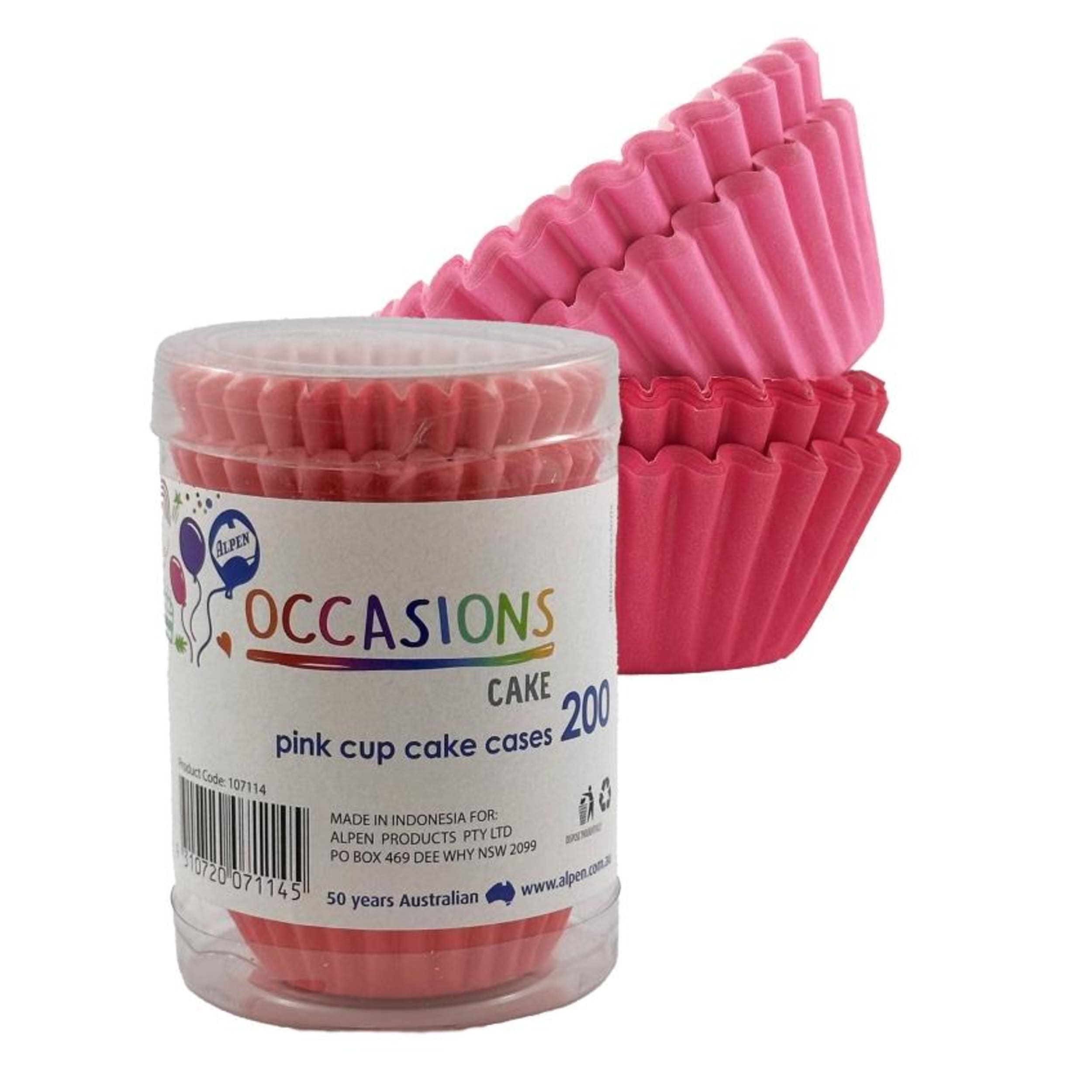 Catering Collection Cup Cake Cases Pinks Assorted (38x21mm) (200 Pack)