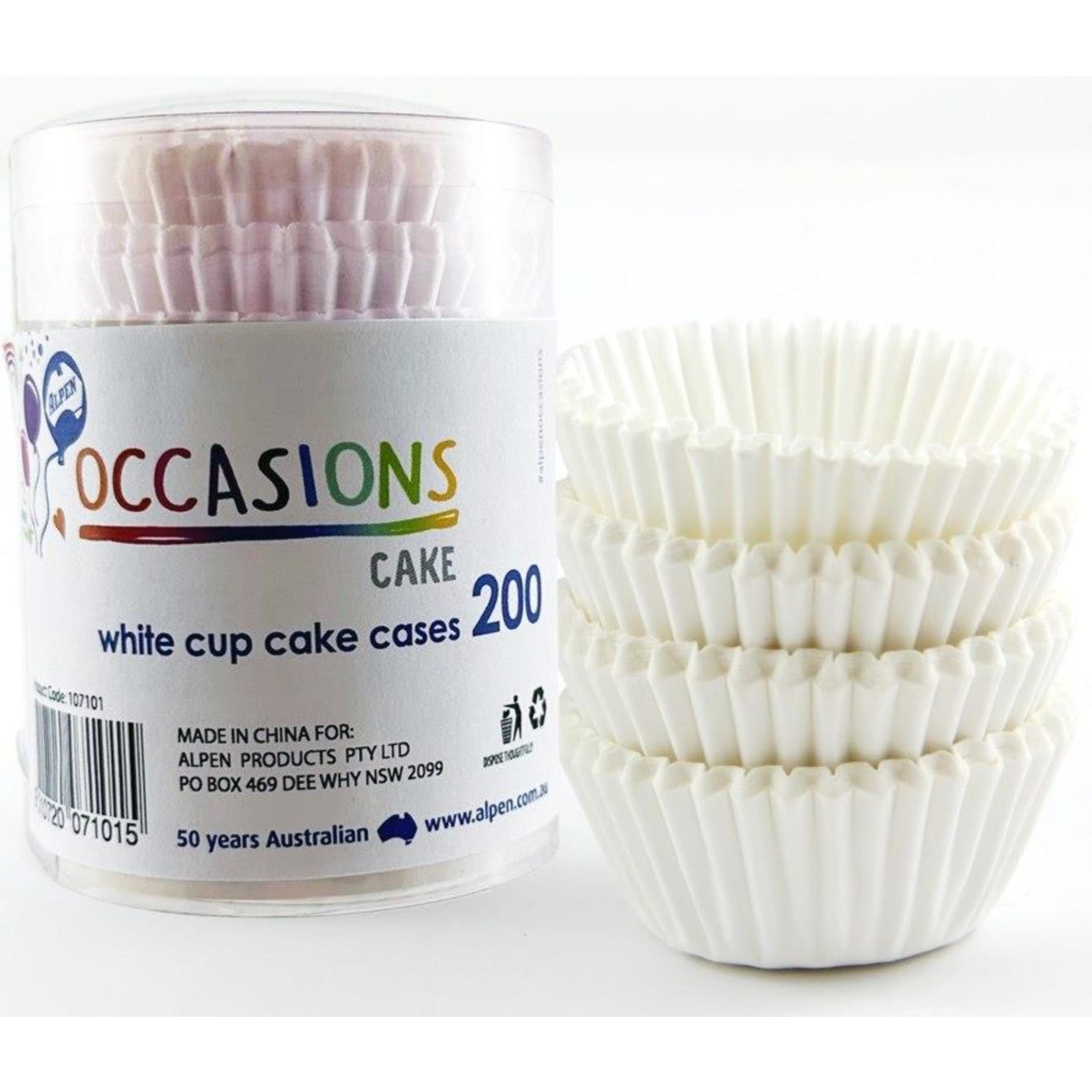 Catering Collection Mini Cup Cake Cases White (30x20mm) (100 Pack)