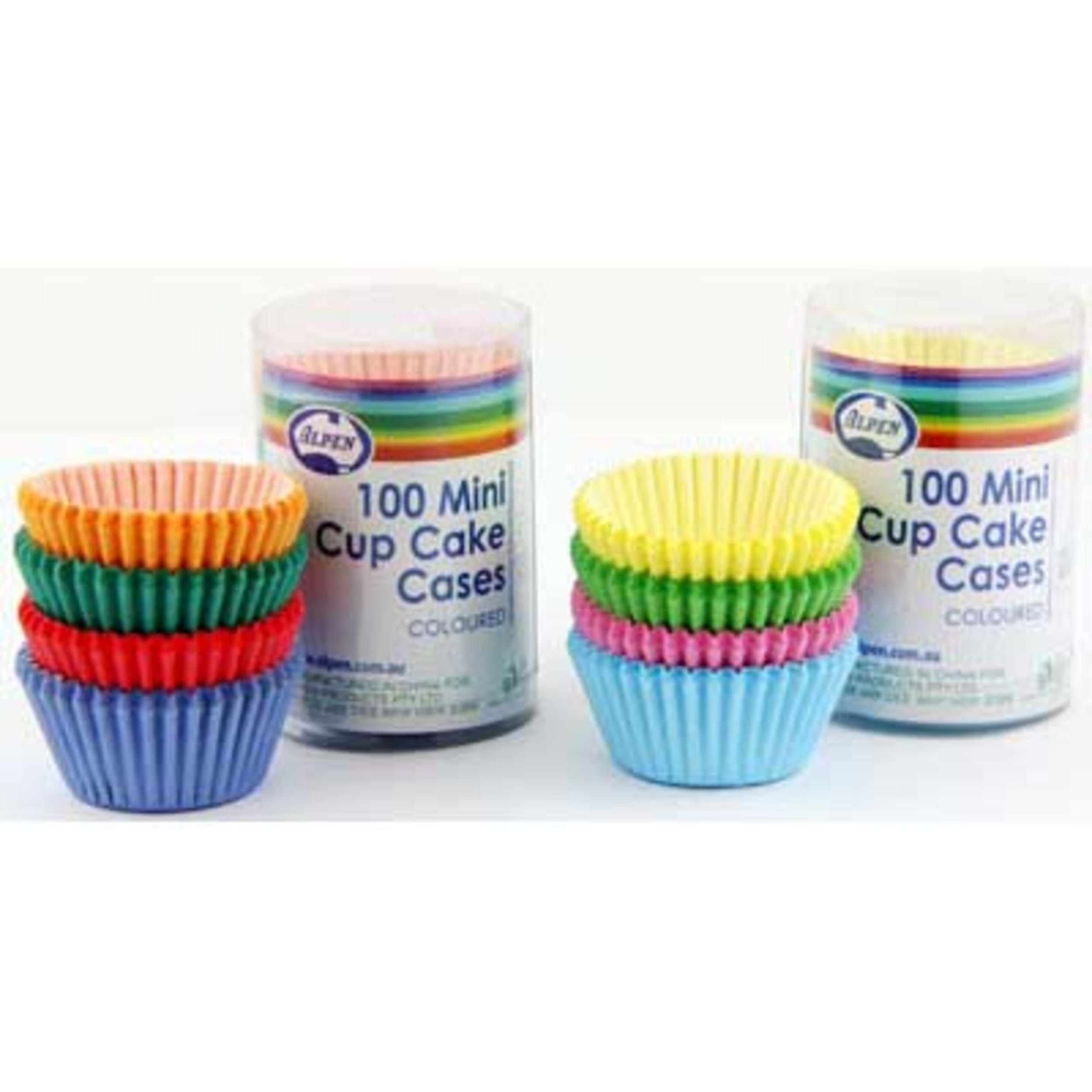Catering Collection Mini Cup Cake Cases Coloured (30x20mm) (100 Pack)