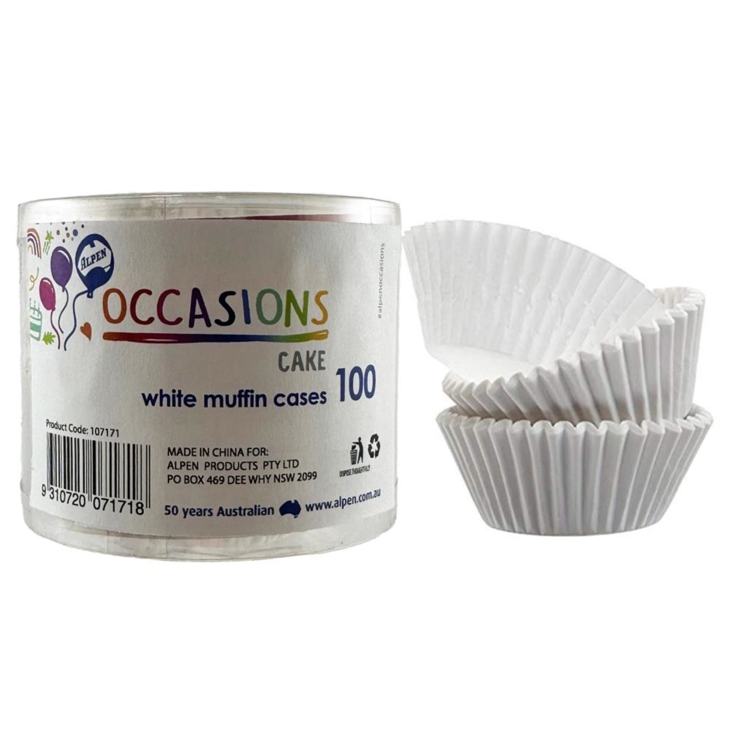 Catering Collection Muffin Case White (55x29.5mm) (100 Pack)