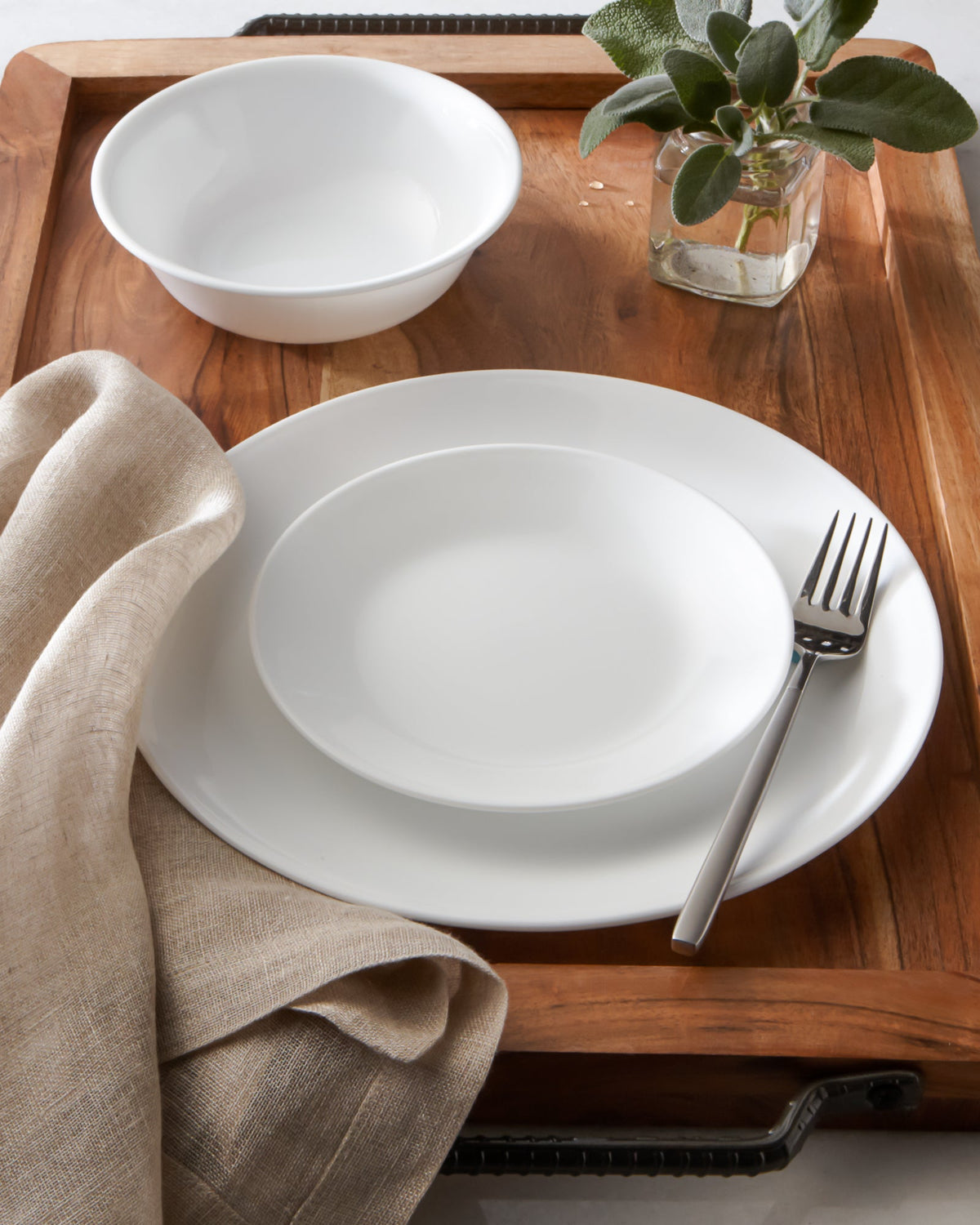Corelle Winter Frost White 12 Piece Dinner Set