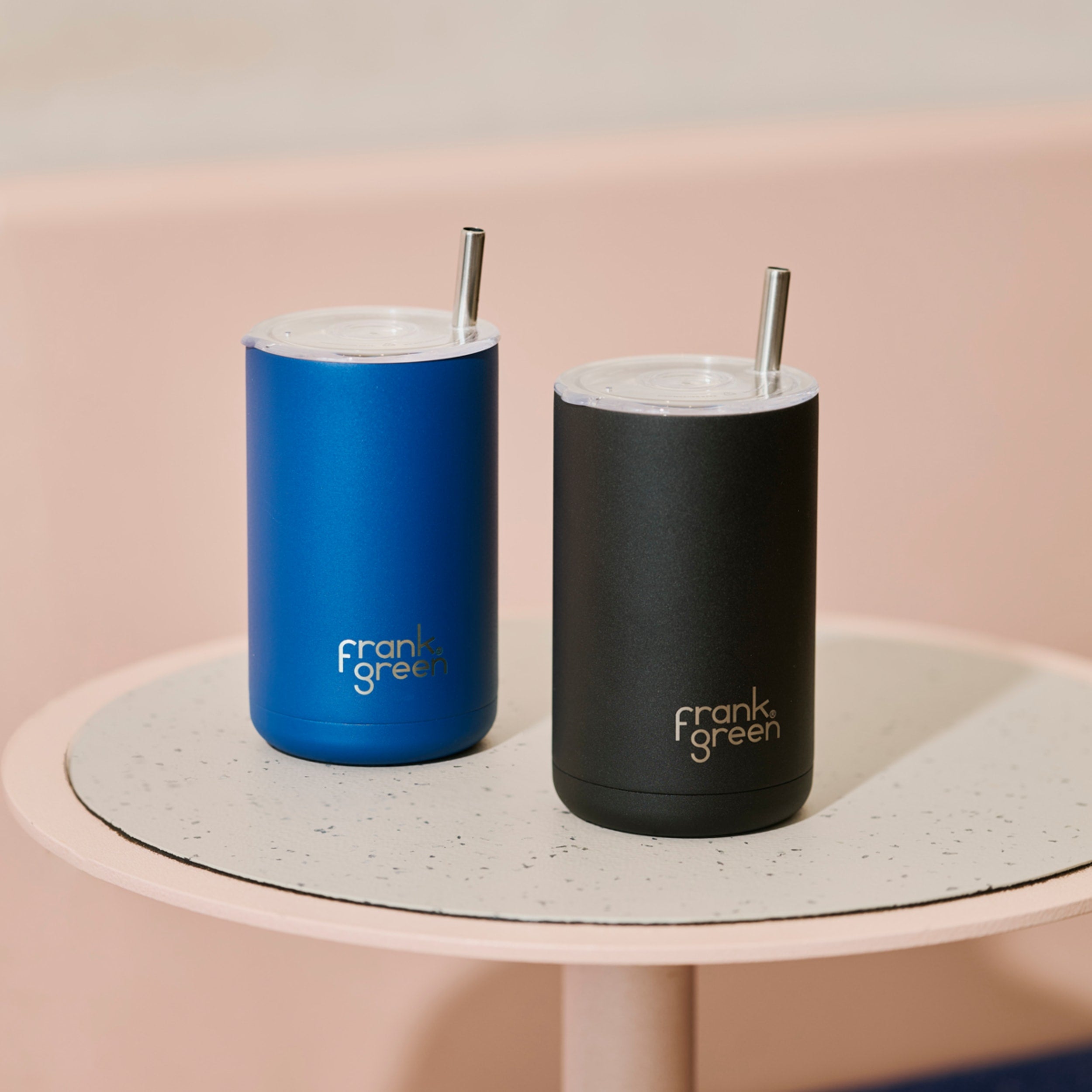 frank green 15oz Iced Coffee Cup with Straw - Deep Ocean