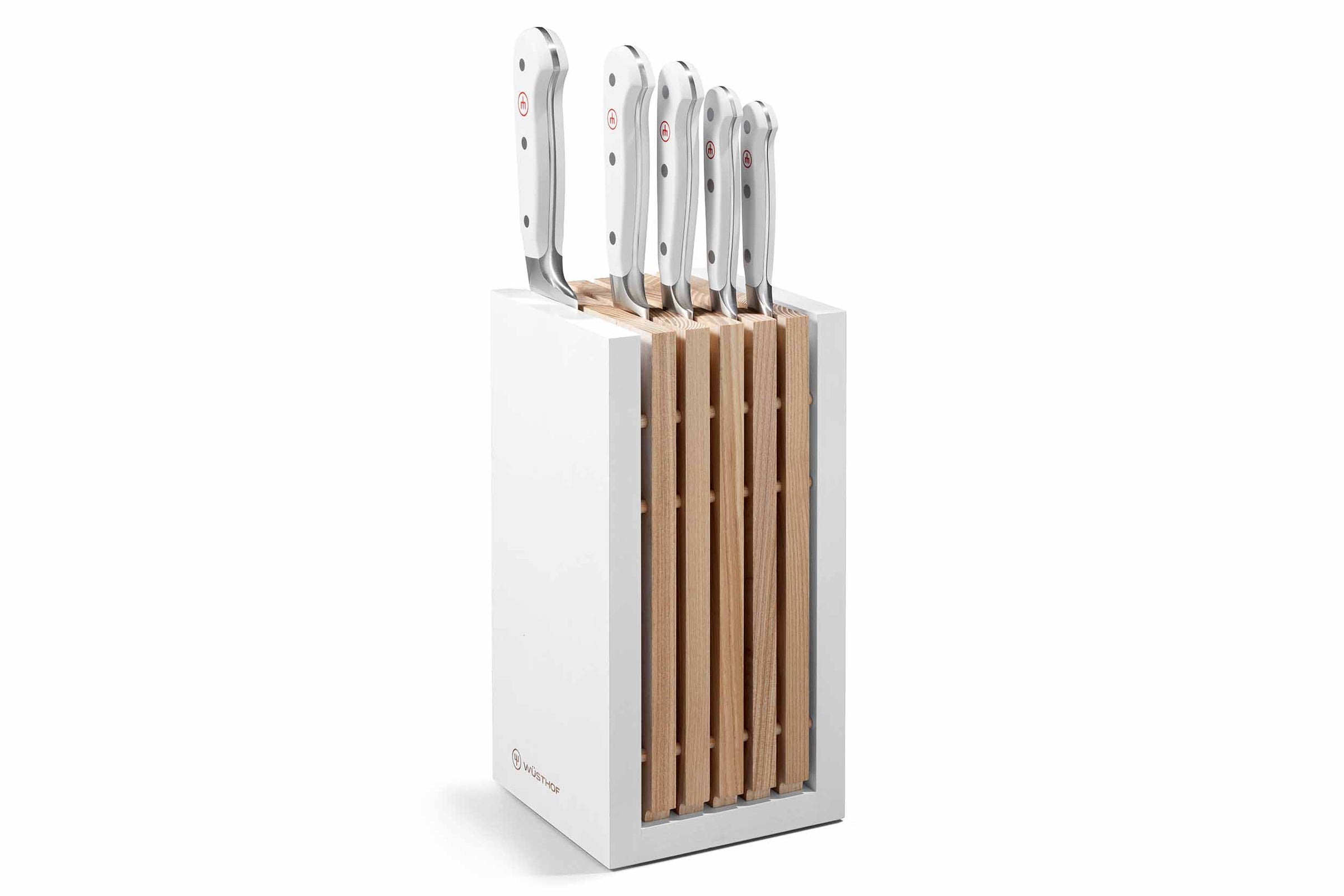 Wusthof Classic White Knife Block Set 6 Piece With Bread Knife