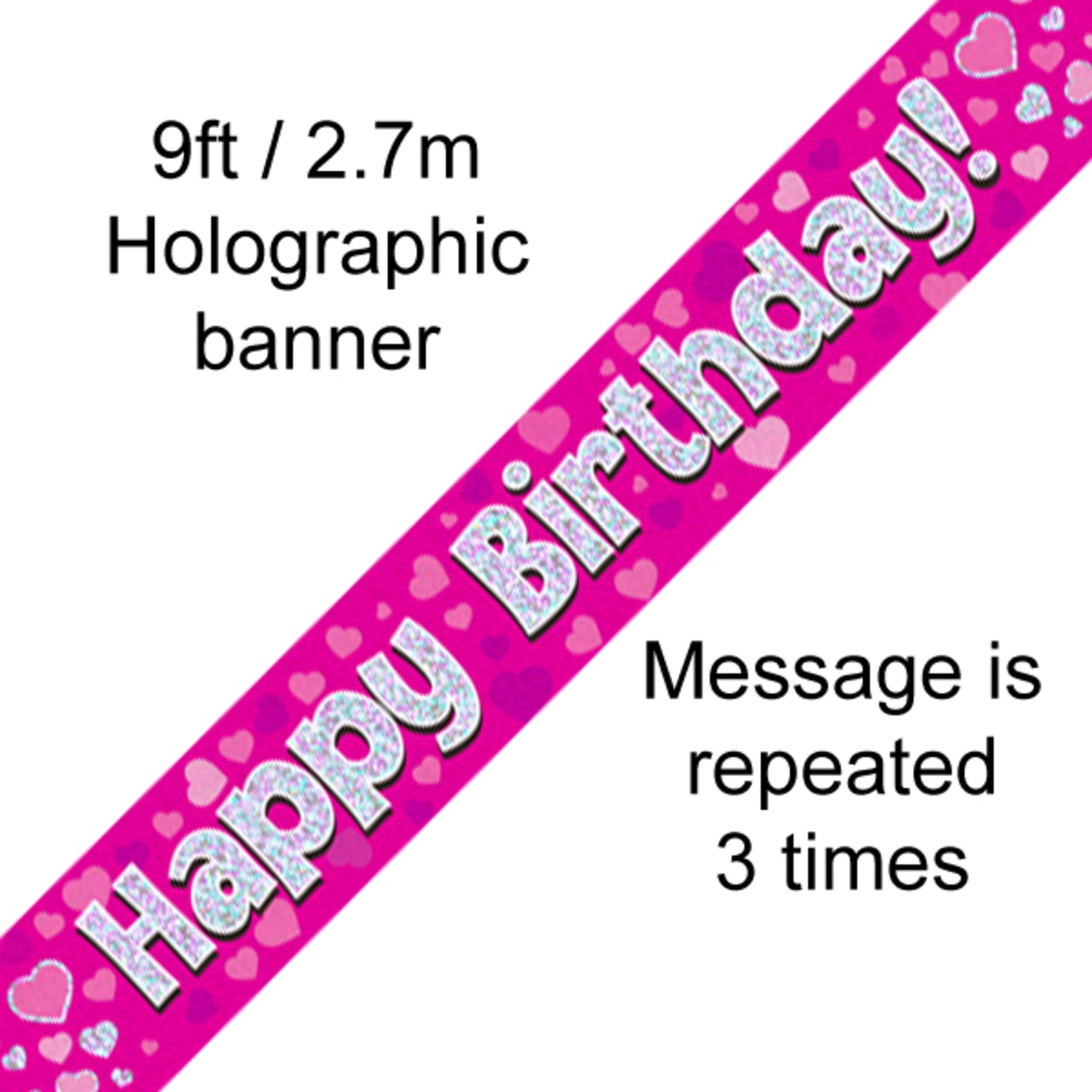 Oaktree Napkins Happy Birthday Pink (16 Pack)