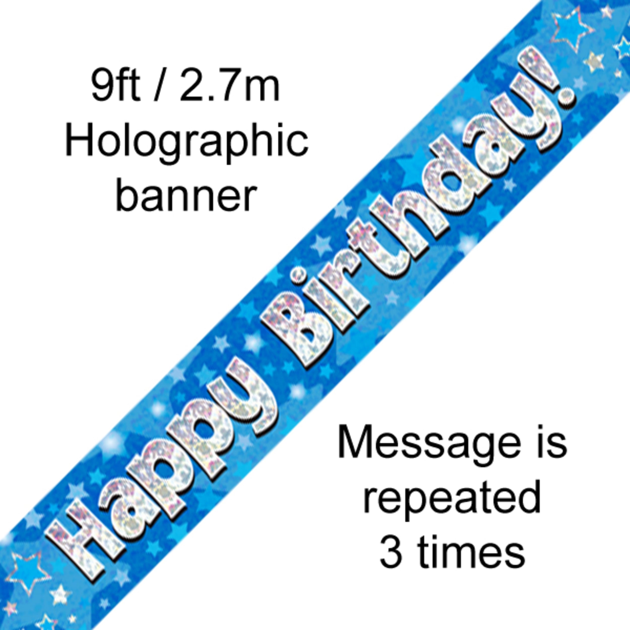 Oaktree Napkins Happy Birthday Blue (16 Pack)