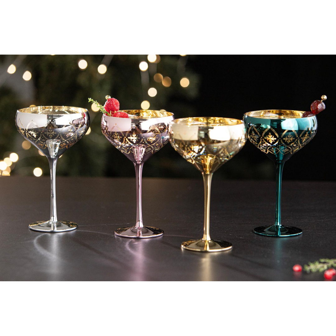 Tempa Chantelle Blush 2pk Cocktail Glass