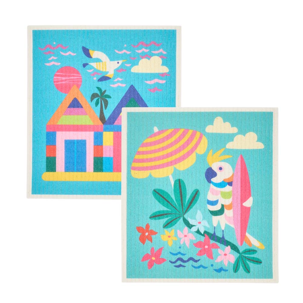 Annabel Trends Swedish Style Dish Cloths 2pc Aussie Fauna