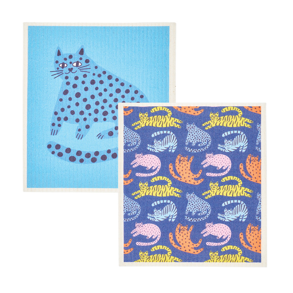 Annabel Trends Swedish Style Dish Cloths 2pc Multi Cat