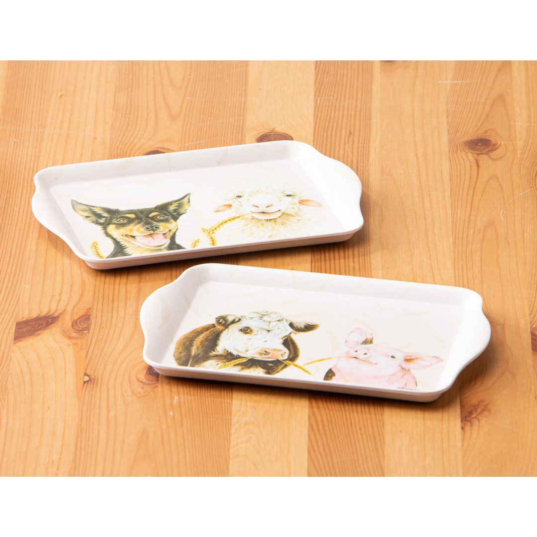 Ashdene Farmyard Faces 2pk Scatter Tray