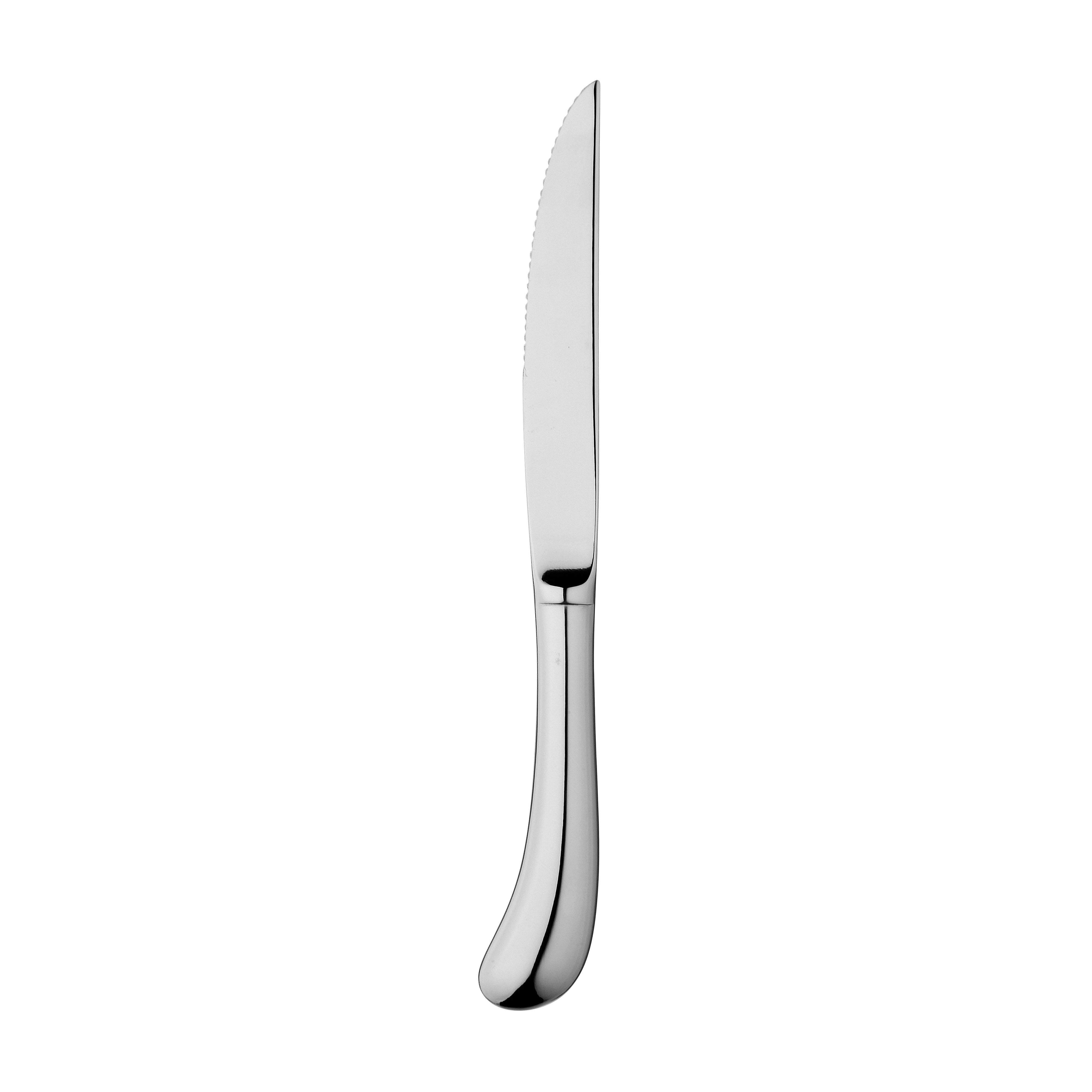 Cavalier Pistol Grip Steak Knife (Silver) (12 Pack)