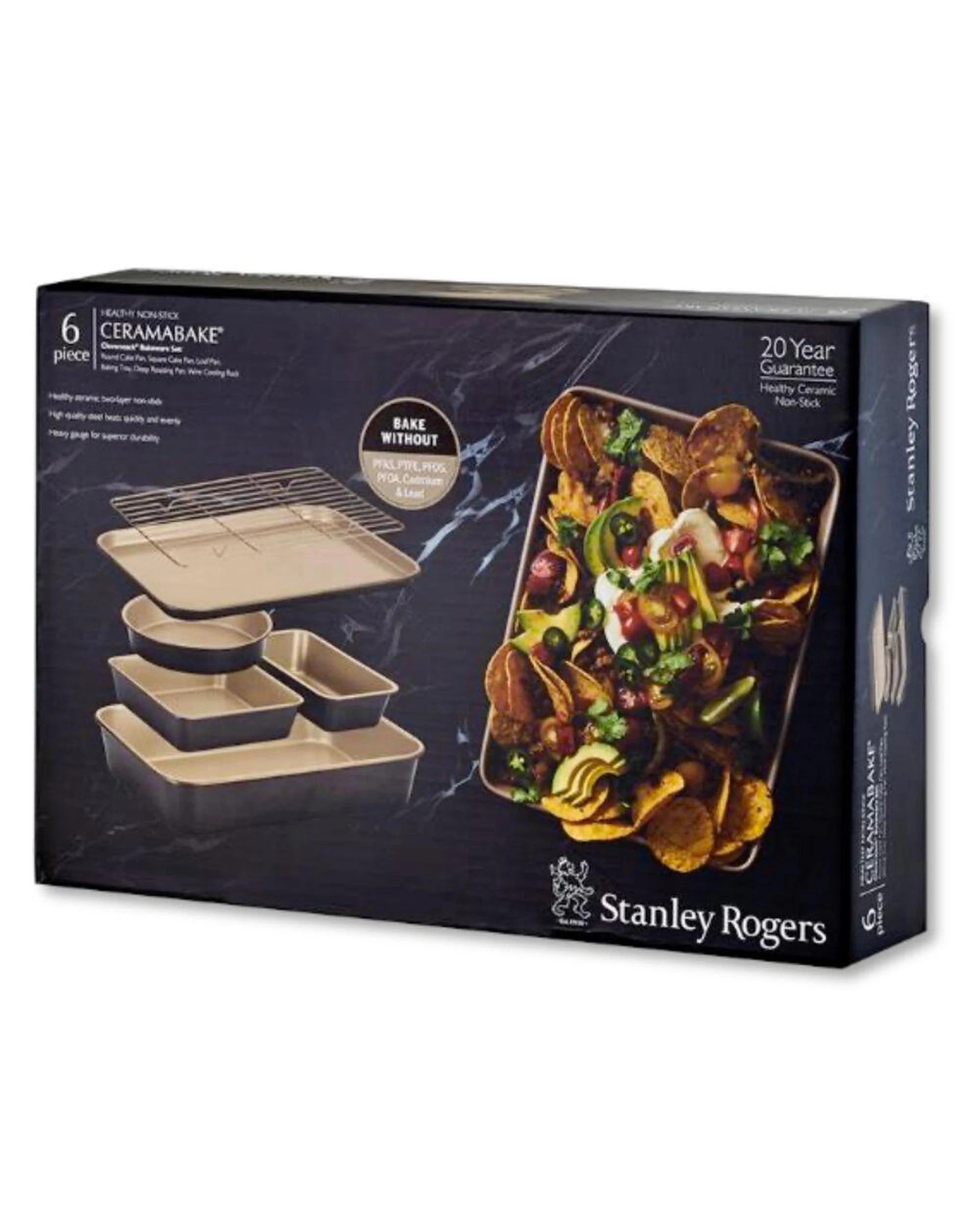 Stanley Rogers Ceramabake Cleverstack Bakeware Set 6 Piece
