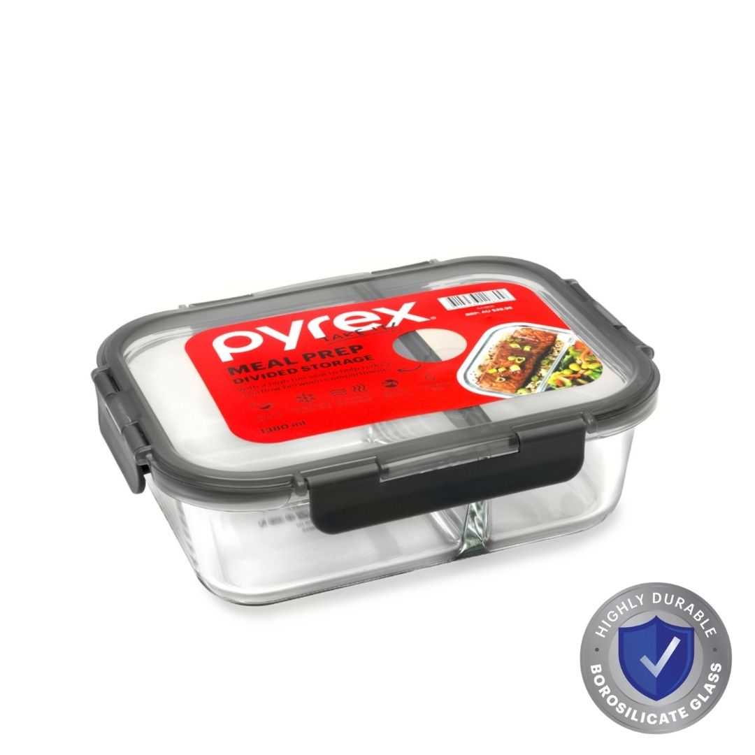 Pyrex Divided Meal Prep Container (1380mL)