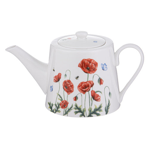 Ashdene Poppy Fields 900ml Infuser Teapot