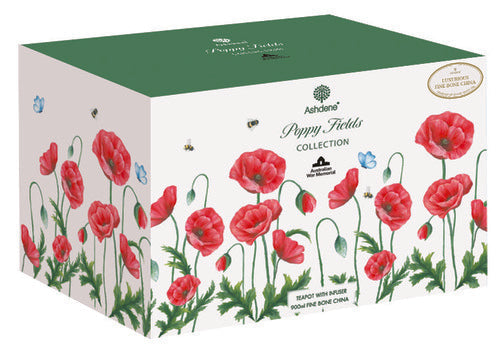 Ashdene Poppy Fields 900ml Infuser Teapot