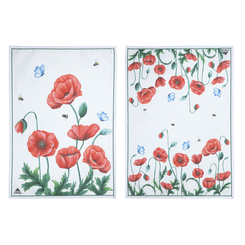 Ashdene Poppy Fields 2pk Kitchen Towel