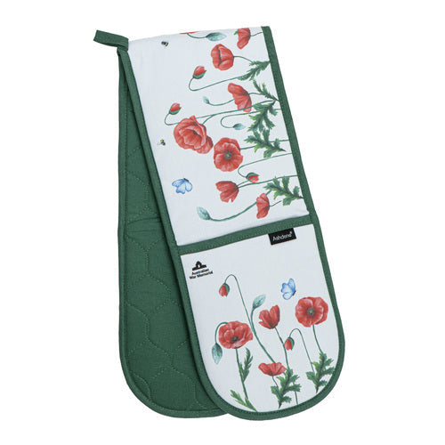 Ashdene Poppy Fields Double Oven Mitt