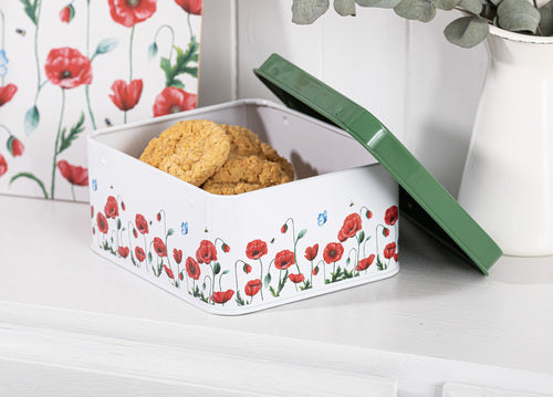 Ashdene Poppy Fields Biscuit Tin