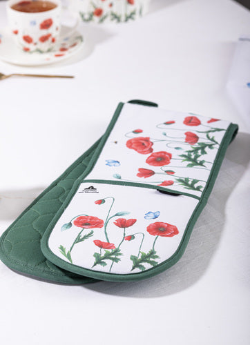 Ashdene Poppy Fields Double Oven Mitt