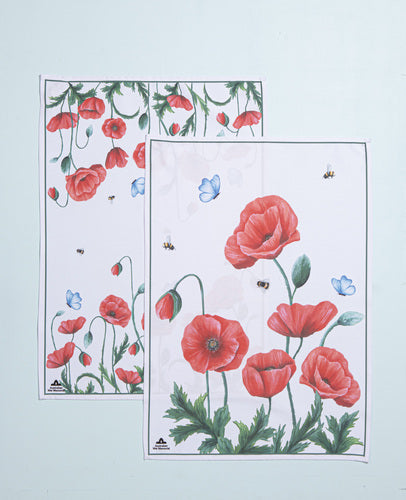Ashdene Poppy Fields 2pk Kitchen Towel
