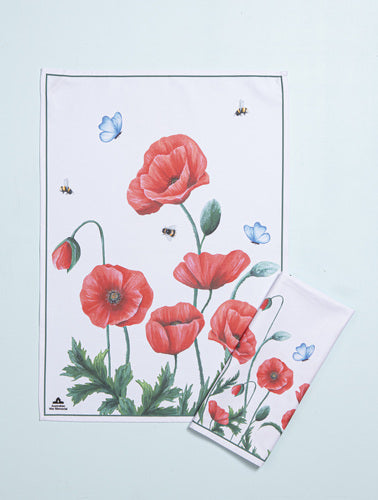 Ashdene Poppy Fields 2pk Kitchen Towel