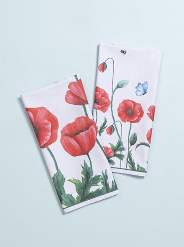Ashdene Poppy Fields 2pk Kitchen Towel