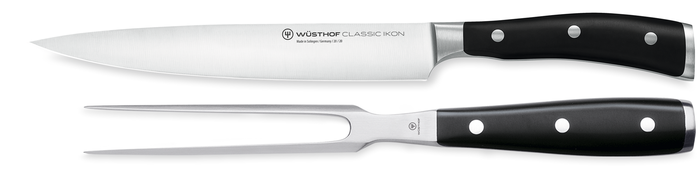 Wusthof Classic Ikon Black 2 Piece Carving Set