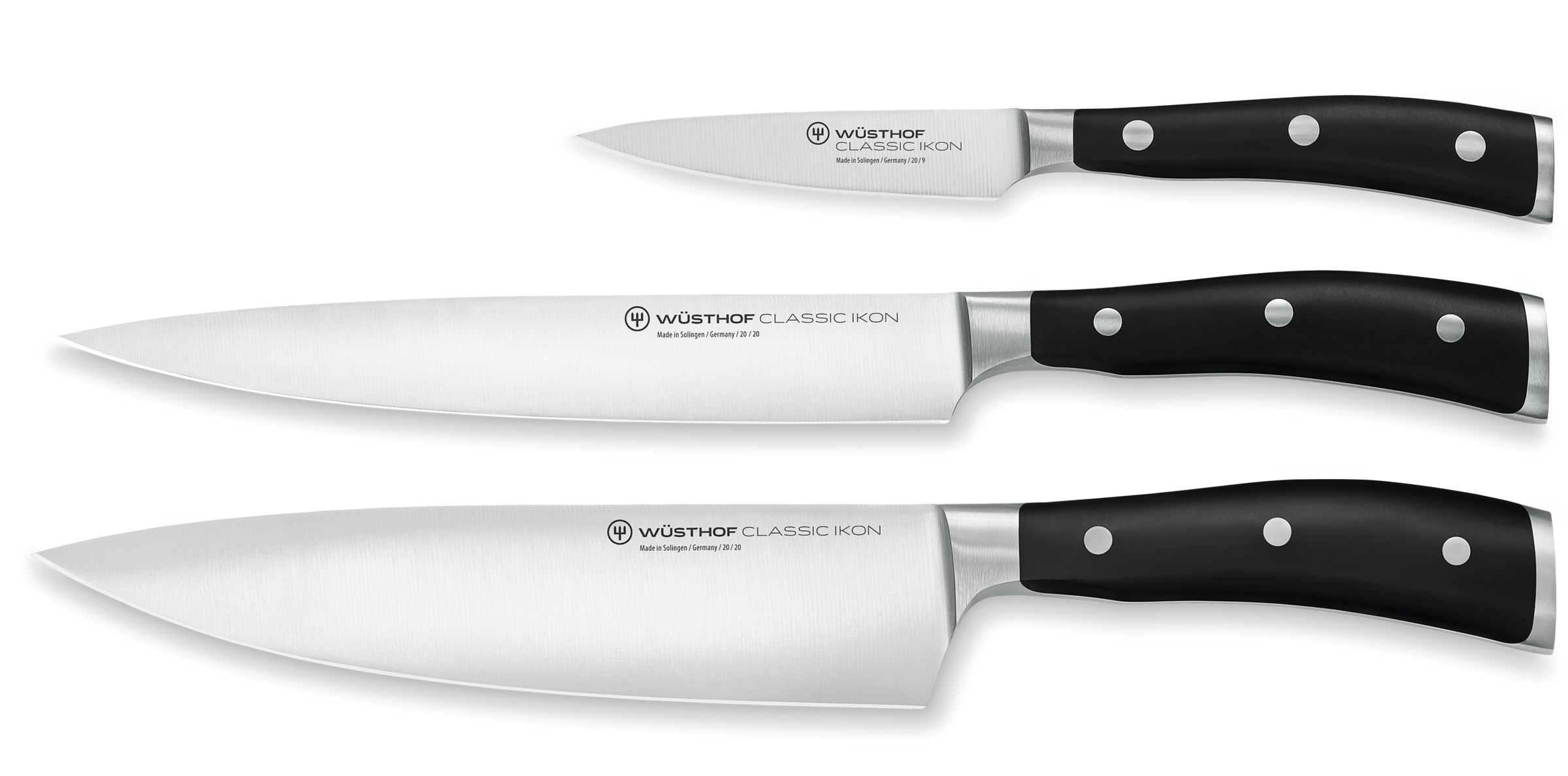 Wusthof Classic Ikon Black 3 Piece Set
