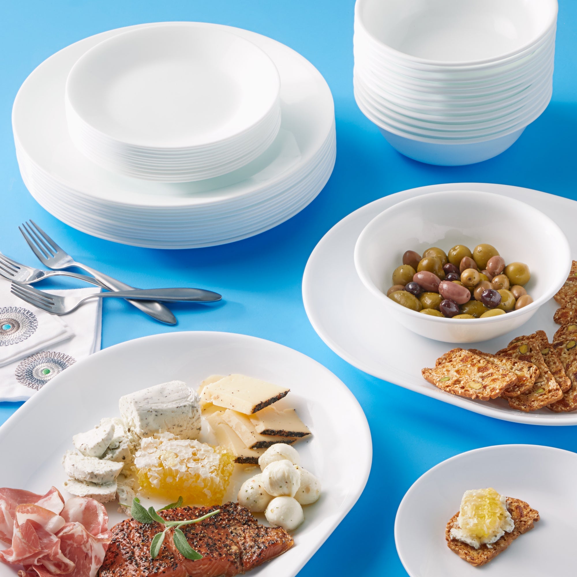 Corelle Winter Frost White 38 Piece Dinner Set
