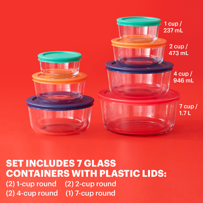 Pyrex Simply Store Glass Container 7 Piece Set
