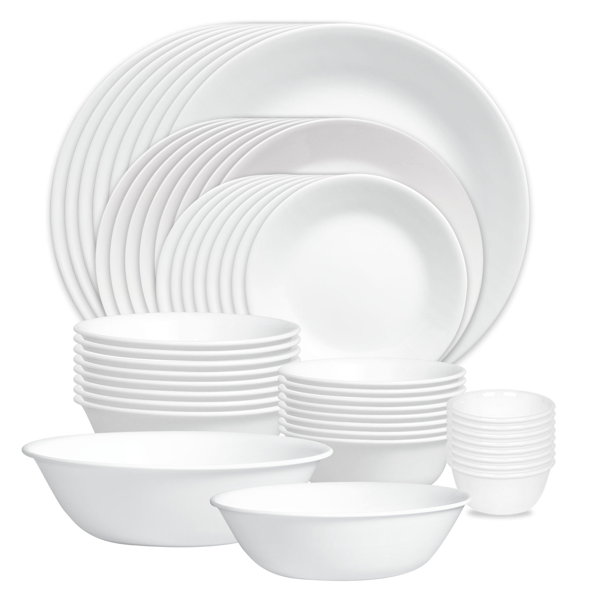 Corelle Winter Frost White 50 Piece Dinner Set