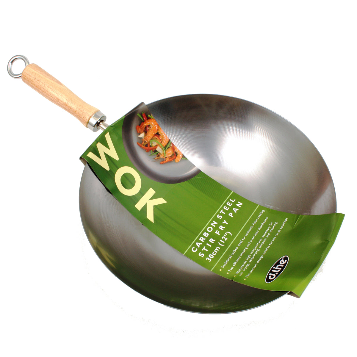 D.Line Carbon Steel Stir Fry Pan 30 cm