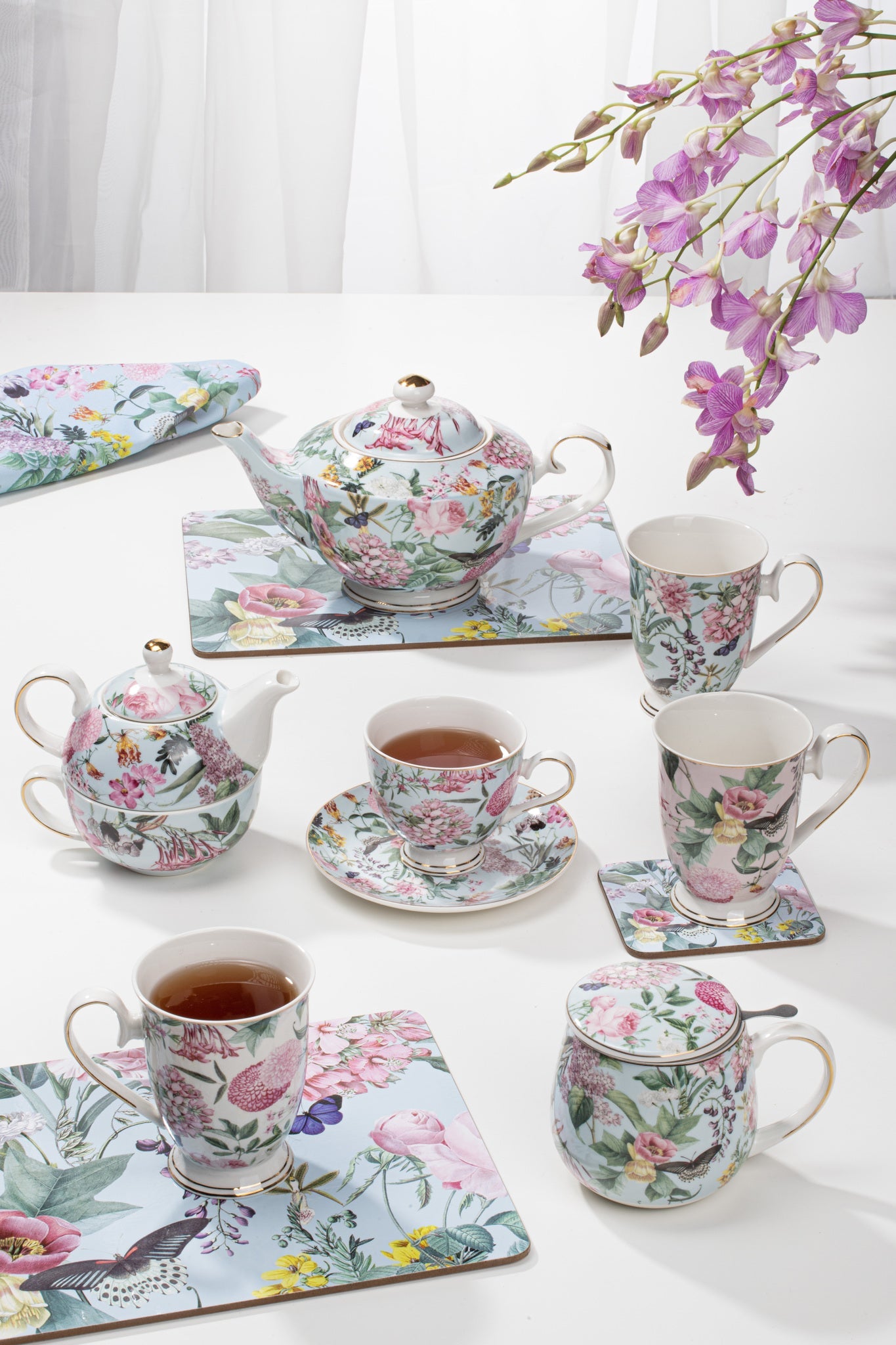 Ashdene Romantic Garden 6pk Coaster