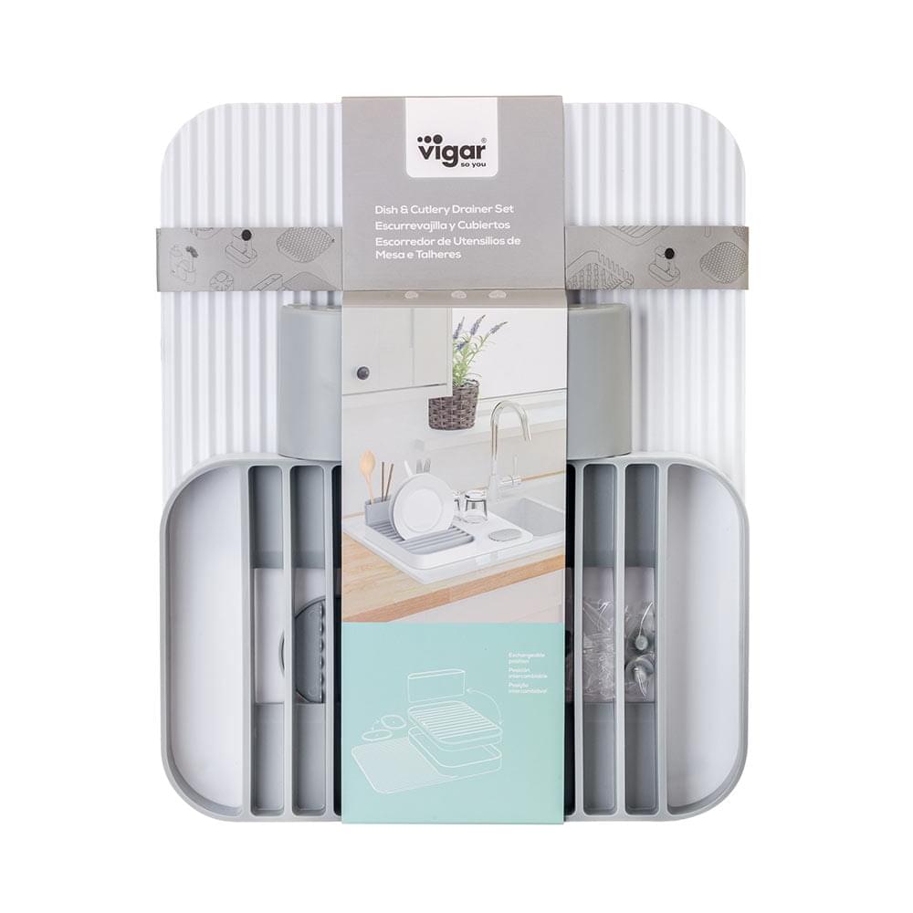 Vigar Rengo Dish & Cutlery Drainer Set