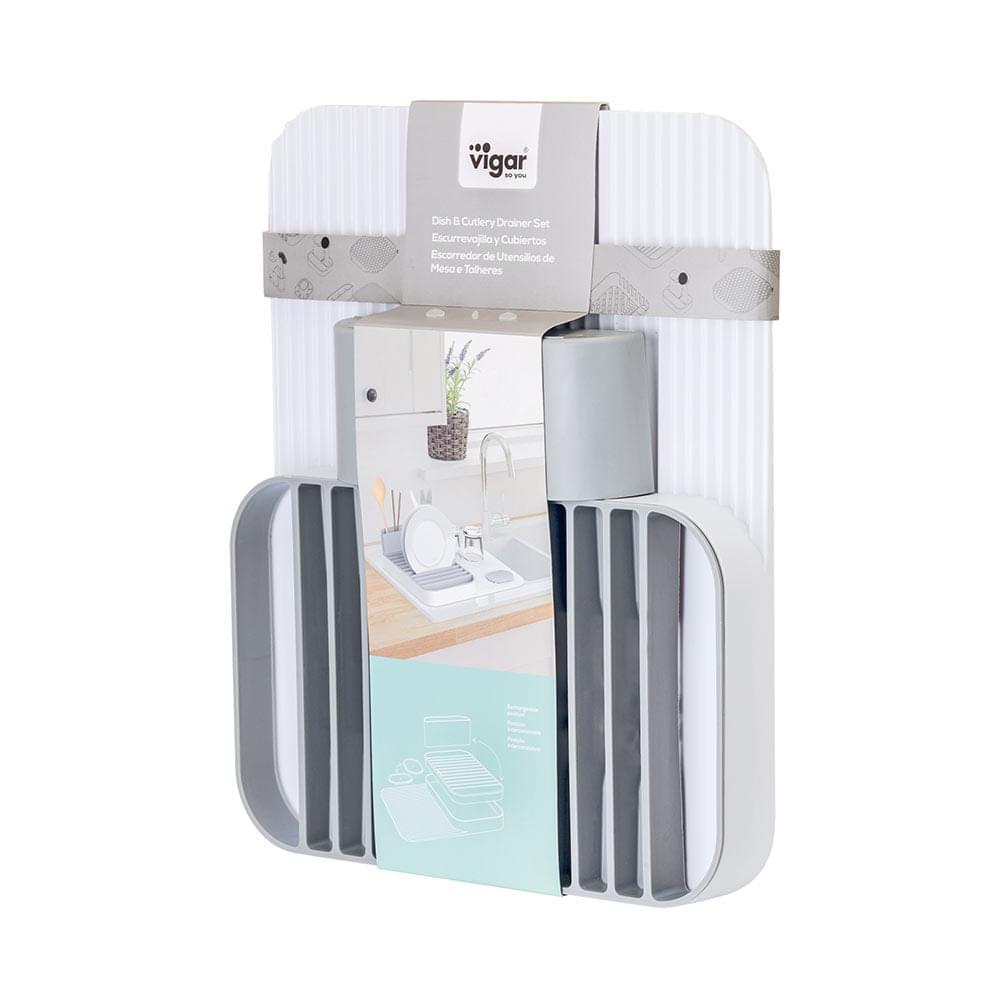 Vigar Rengo Dish & Cutlery Drainer Set